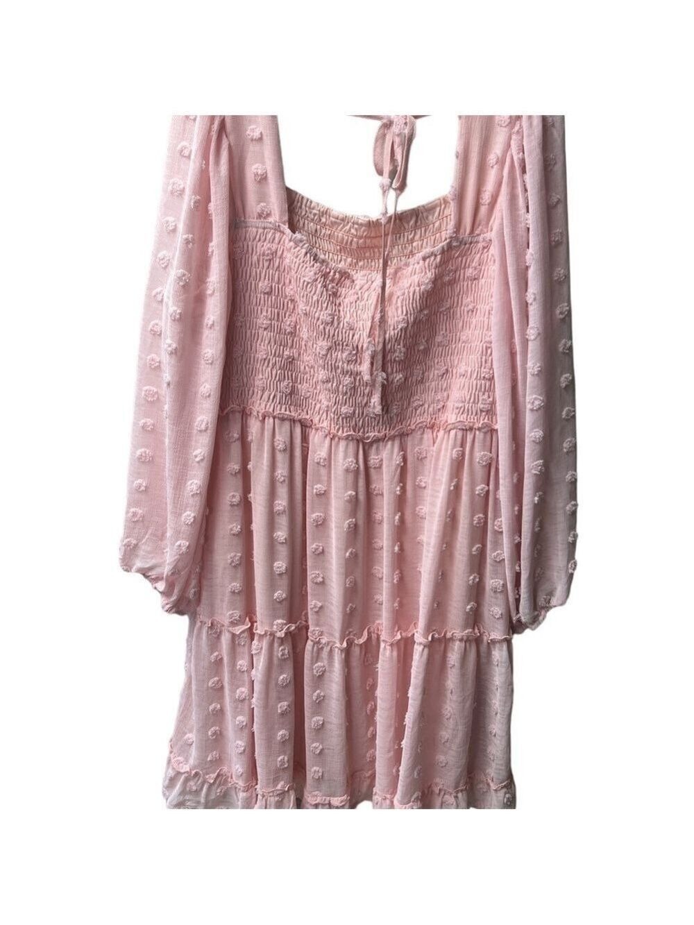 WHITE Birch Woman’s Pink Swiss Dot Dress Size 3x. (S037) - Picture 4 of 12